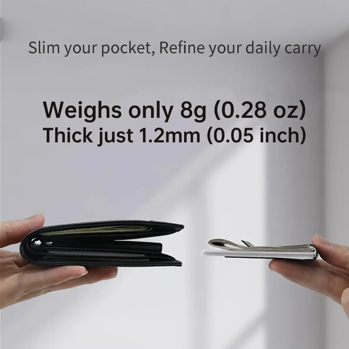 CL CARBONLIFE Carbon Fiber Wallet Money Clip for Men | Slim, Lightweight, RFID Blocking, Matte Black - view 5