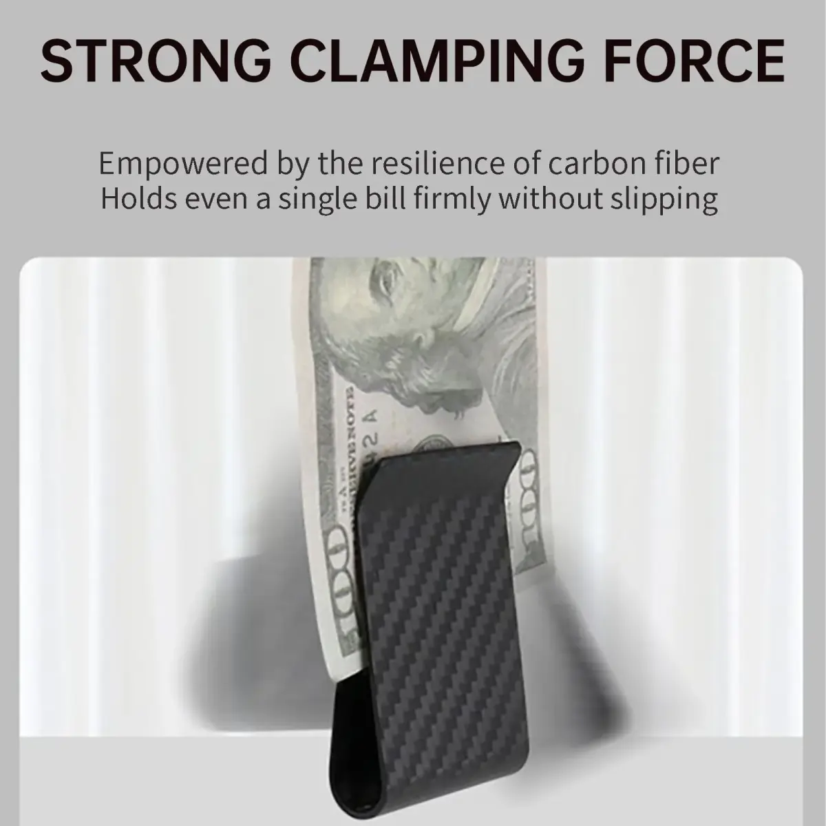 CL CARBONLIFE Carbon Fiber Wallet Money Clip for Men | Slim, Lightweight, RFID Blocking, Matte Black - view 9