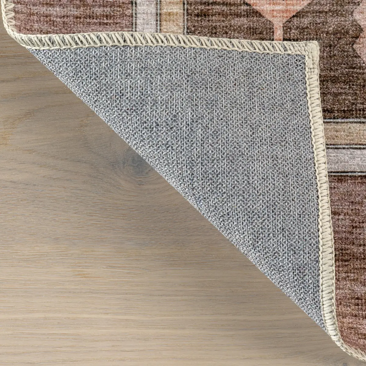 nuLOOM Donna Dark Brown Geometric Washable Area Rug 8' x 10' | Stylish & Practical (70-120 chars) - view 5