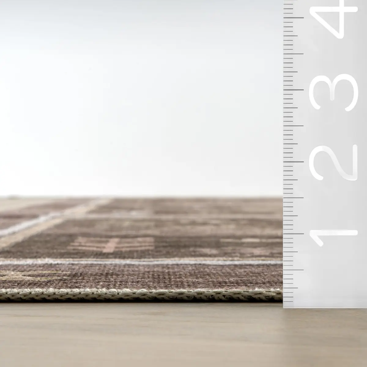 nuLOOM Donna Dark Brown Geometric Washable Area Rug 8' x 10' | Stylish & Practical (70-120 chars) - view 3
