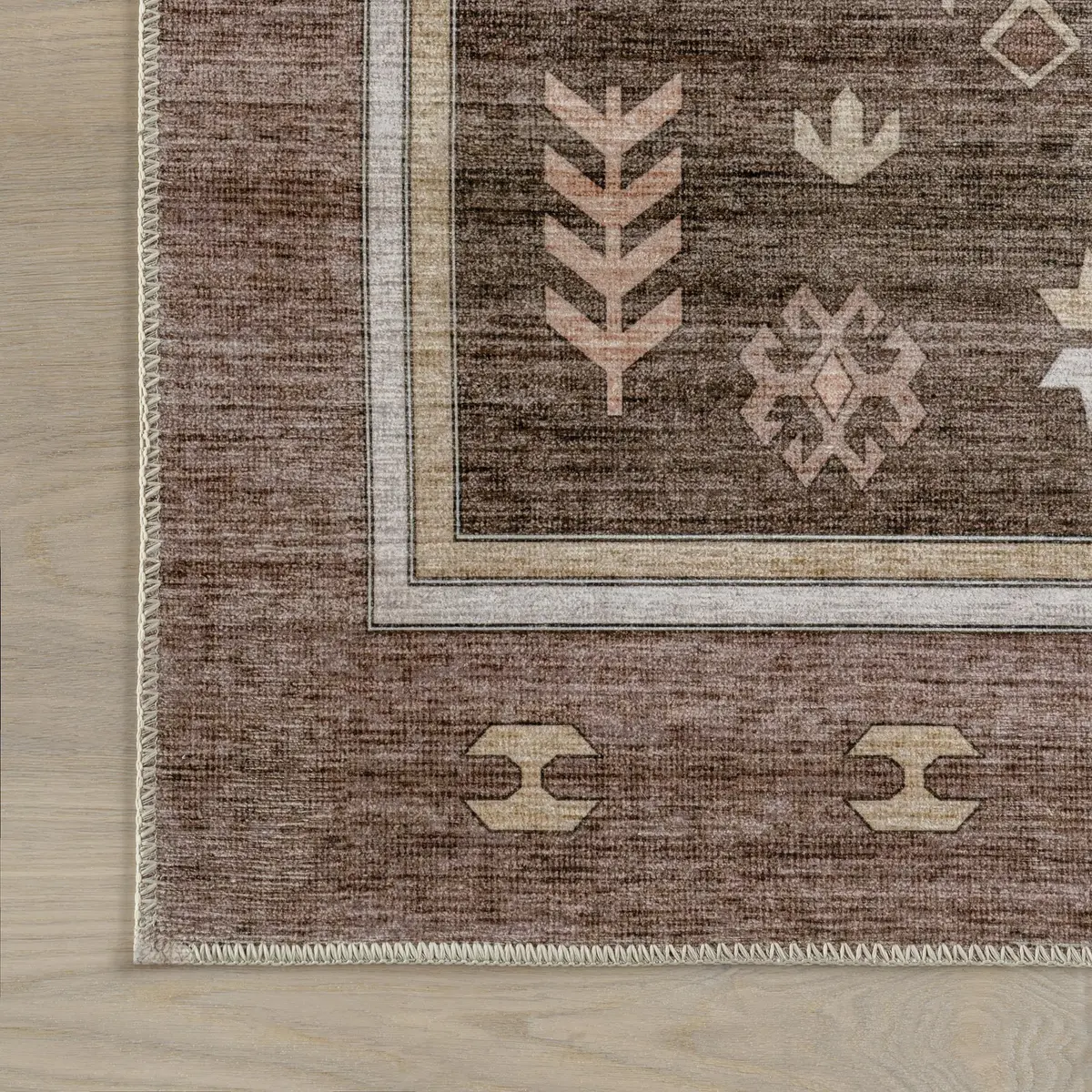 nuLOOM Donna Dark Brown Geometric Washable Area Rug 8' x 10' | Stylish & Practical (70-120 chars) - view 4