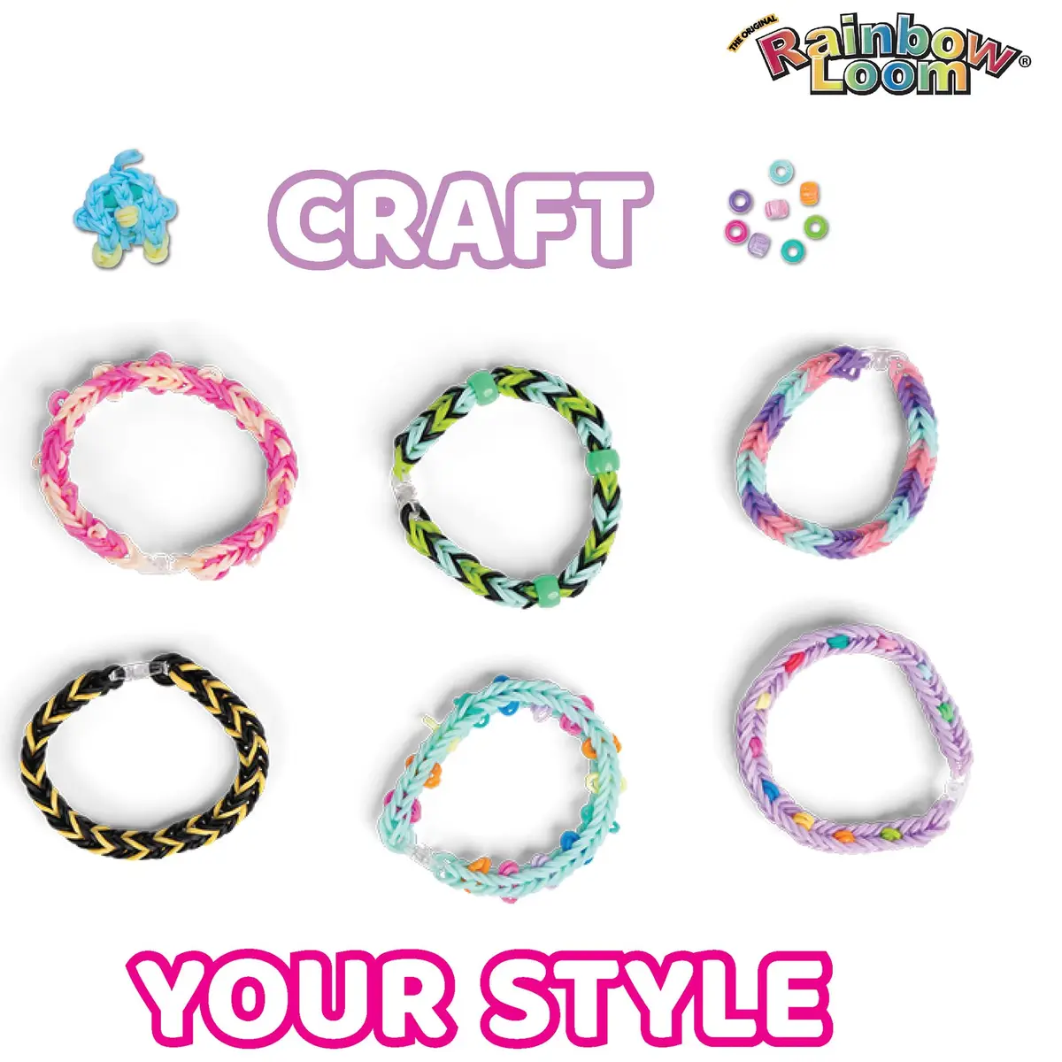 Rainbow Loom Mighty Rainbow Case - 6000 Rubber Bands & 2 Mighty Looms | Assorted Colors Art Craft Kit (9.1 oz / 0.26 kg) - view 5
