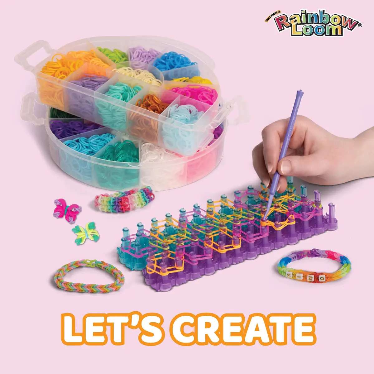 Rainbow Loom Mighty Rainbow Case - 6000 Rubber Bands & 2 Mighty Looms | Assorted Colors Art Craft Kit (9.1 oz / 0.26 kg) - view 6