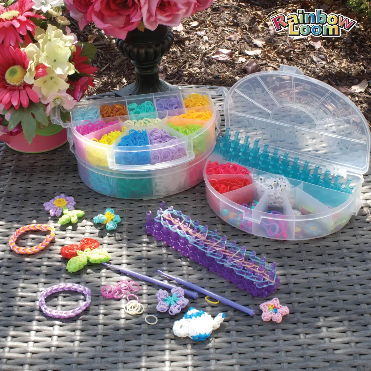 Rainbow Loom Mighty Rainbow Case - 6000 Rubber Bands & 2 Mighty Looms | Assorted Colors Art Craft Kit (9.1 oz / 0.26 kg) - view 7