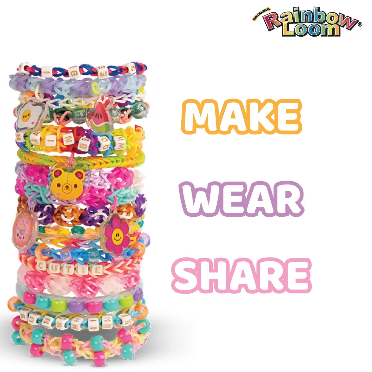Rainbow Loom Mighty Rainbow Case - 6000 Rubber Bands & 2 Mighty Looms | Assorted Colors Art Craft Kit (9.1 oz / 0.26 kg) - view 2