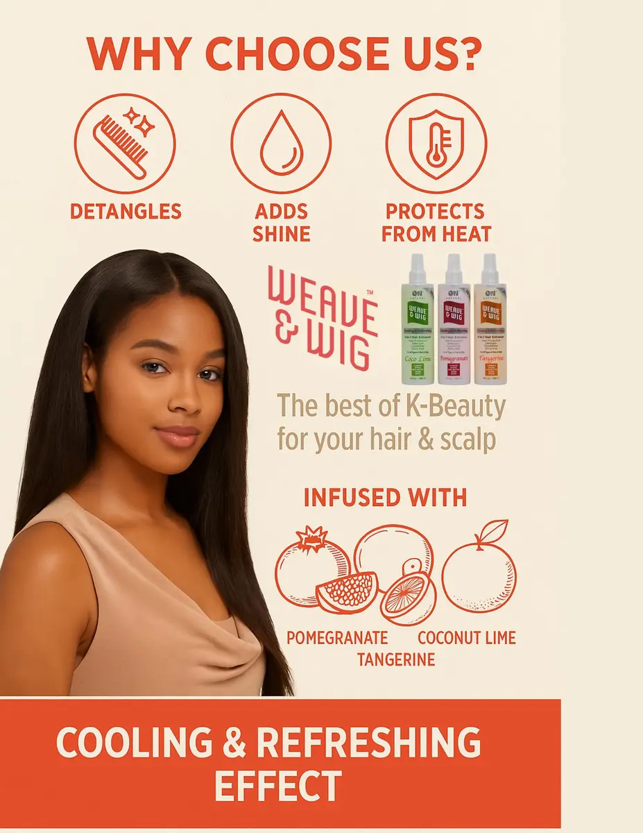 On Natural Weave & Wig 4-in-1 Hair Enhancer, Pomegranate, 3.4 OZ | Detangles, Hydrates & Adds Shine - view 7