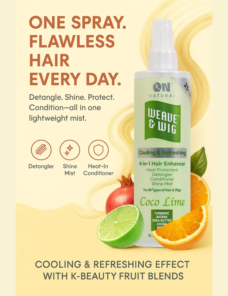 On Natural Weave & Wig 4-in-1 Hair Enhancer, Pomegranate, 3.4 OZ | Detangles, Hydrates & Adds Shine - view 2