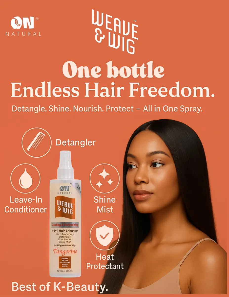 On Natural Weave & Wig 4-in-1 Hair Enhancer, Pomegranate, 3.4 OZ | Detangles, Hydrates & Adds Shine - view 3