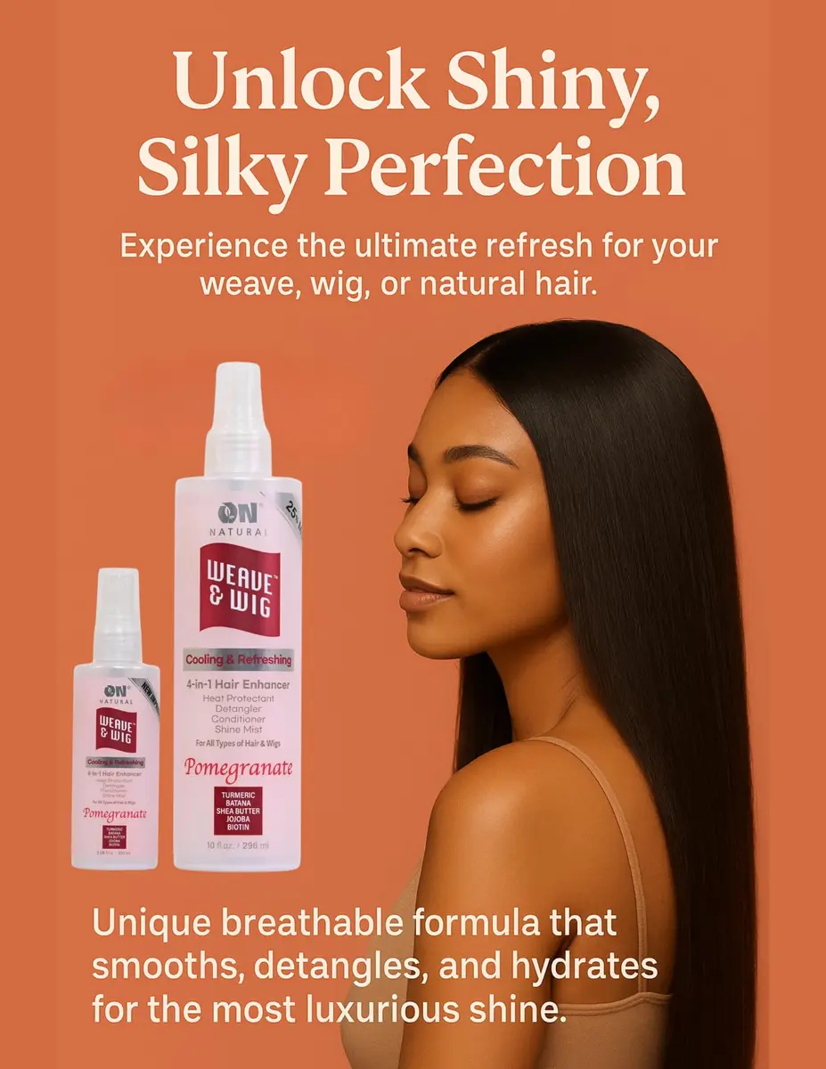 On Natural Weave & Wig 4-in-1 Hair Enhancer, Pomegranate, 3.4 OZ | Detangles, Hydrates & Adds Shine - view 4