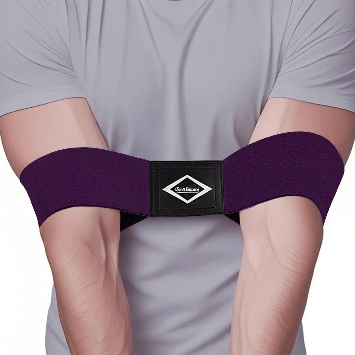 Scott Edward Pro Golf Swing Training Aid Arm Band Purple Standard Large | Corrects Swing Gesture Alignment - view 2
