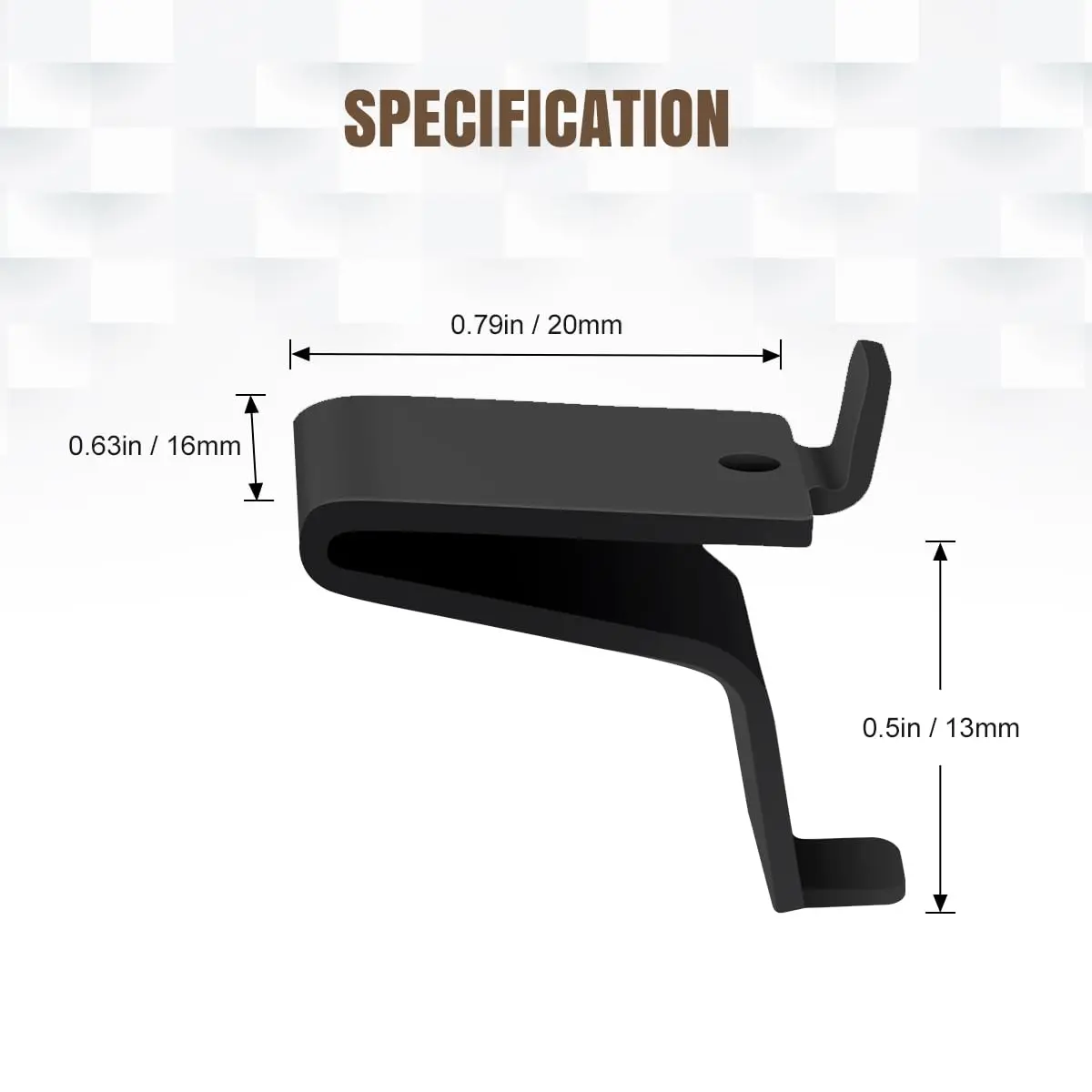 Lenink Pilaster Shelf Clip 28 Pcs Black | Adjustable Support for Shelves - view 2