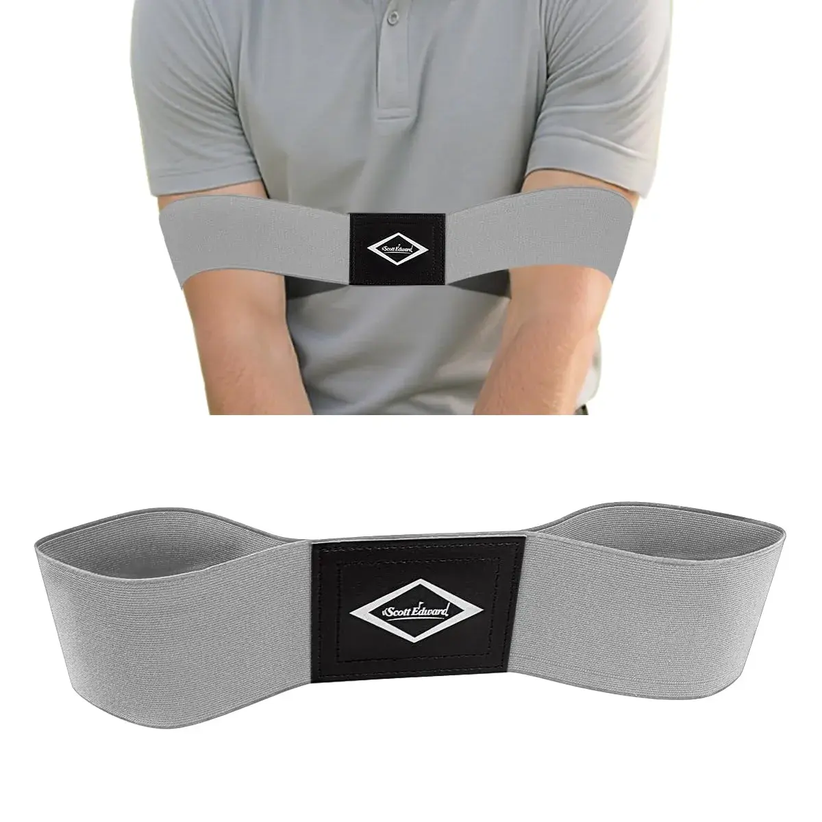 Scott Edward Grey Golf Swing Training Aid with Arm Band | Standard Large - main product image