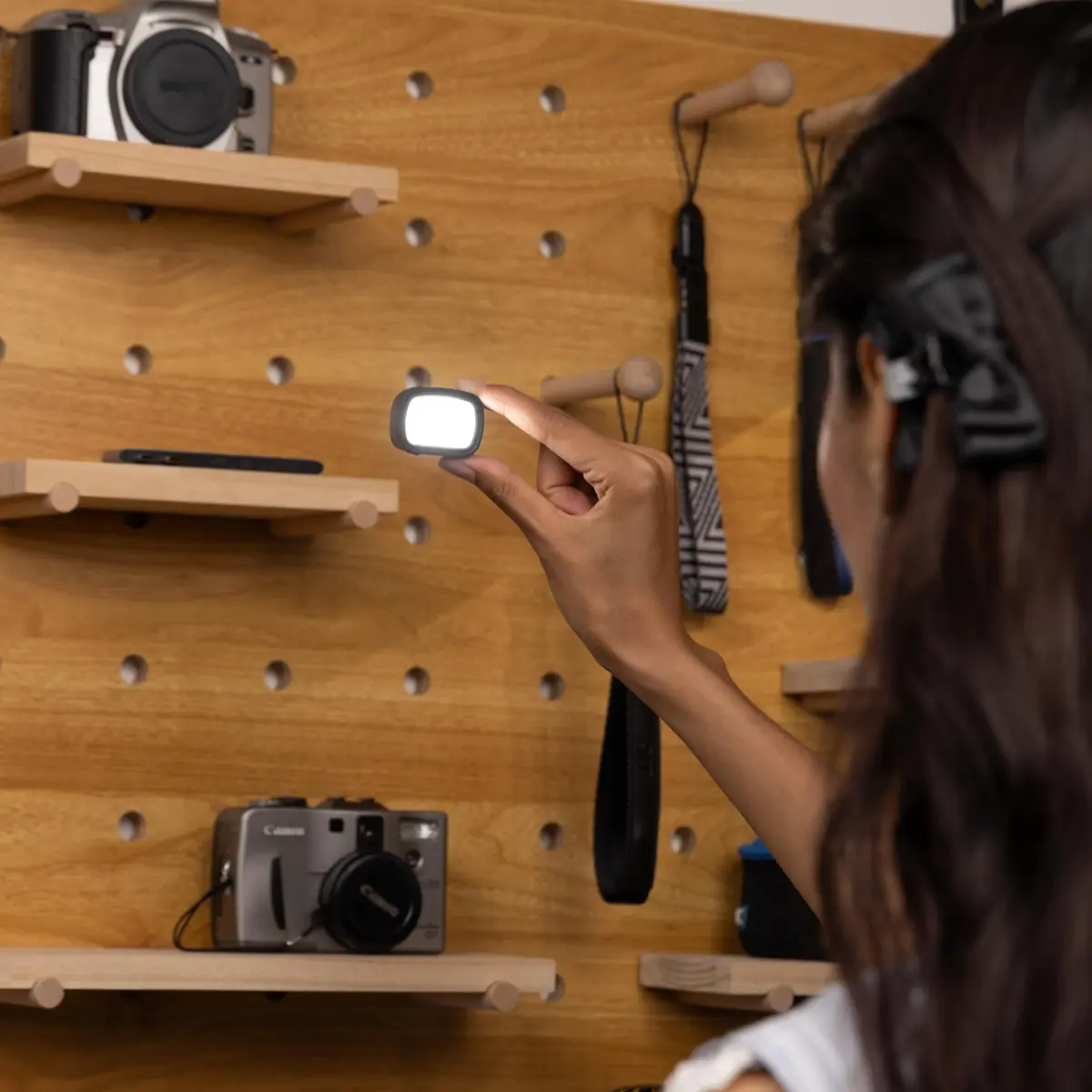 JJC Magnetic Mini LED Light for Camera & Vlog | 3 Color Modes, Rechargeable, Lightweight 15g - view 6