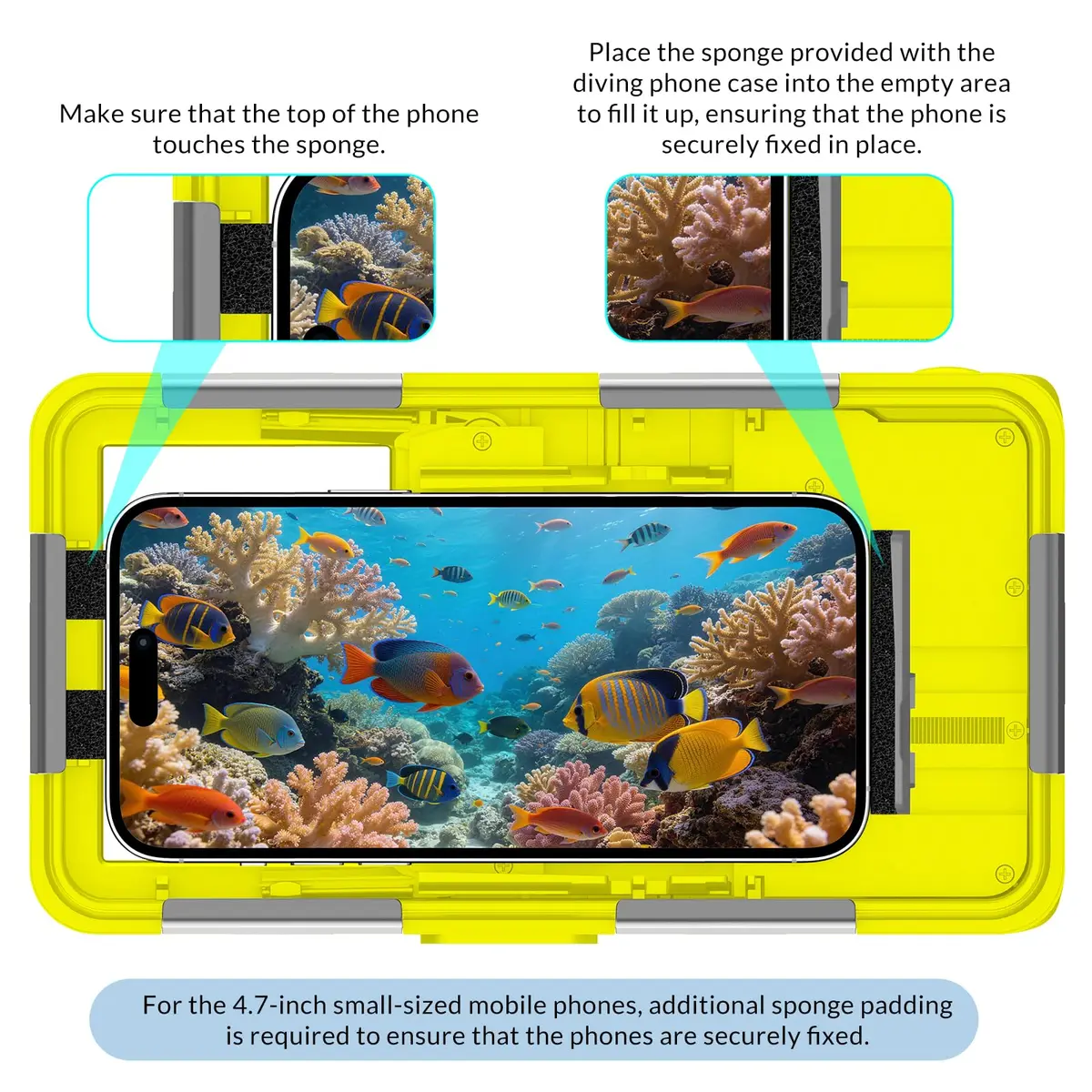 YNVYFI Underwater Snorkeling Diving Phone Case for Phone 17/16/15/14/13/12Pro Max/Galaxy S26/S25/S24/S23 | 50ft/15m Waterproof Dive Case - view 6