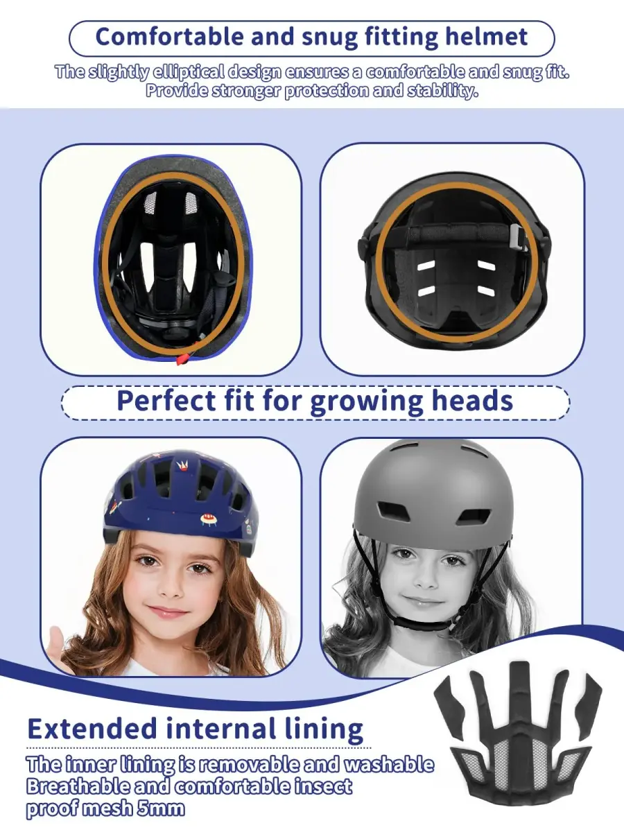 XJD Toddler Helmet Design Blue XX-Small 44-48 cm | Lightweight Multi-Sport Kids Bike Helmet with Adjustable Fit - view 5