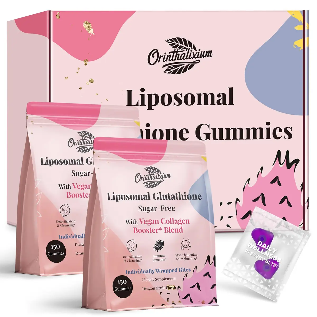 Orinthalixium Liposomal Glutathione Gummies 1000MG | Sugar-Free Skin Wellness (70-120 chars) - main product image