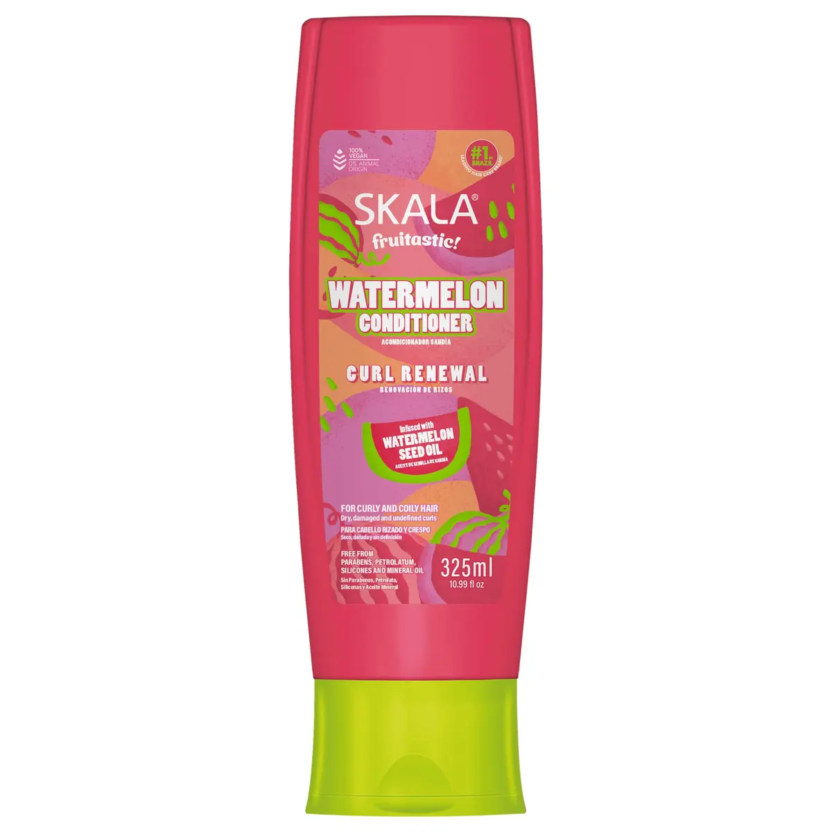 SKALA Watermelon Conditioner for Curly Hair 10.99 Fl Oz | Lightweight Brazilian Formula for Soft, Manageable Curls - main product image