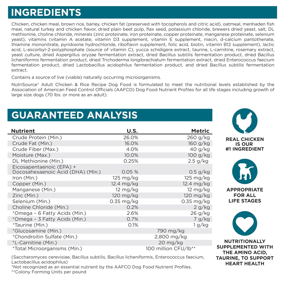 NutriSource Adult Chicken & Rice Small Bites Dog Food 4lb | Supports Gut & Coat Health - view 8