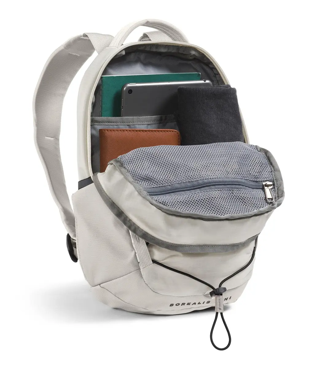 The North Face Borealis Mini Backpack, White Dune/TNF Black | Iconic 10L City & Travel Bag - view 4