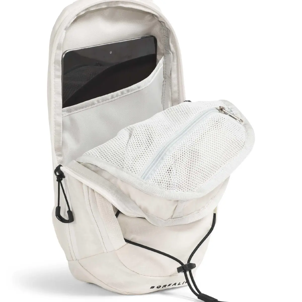 The North Face Borealis Sling Bag 6L in White Dune/Tnf Black - One Size | Padded Strap, Water-Repellent - view 2