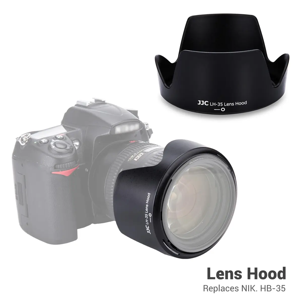 JJC HB-35 Lens Hood Reversible Lens Shade Cover for Nikon NIKKOR AF-S DX 18-200mm f/3.5-5.6G ED VR II | Protects & Reduces Stray Light - view 8