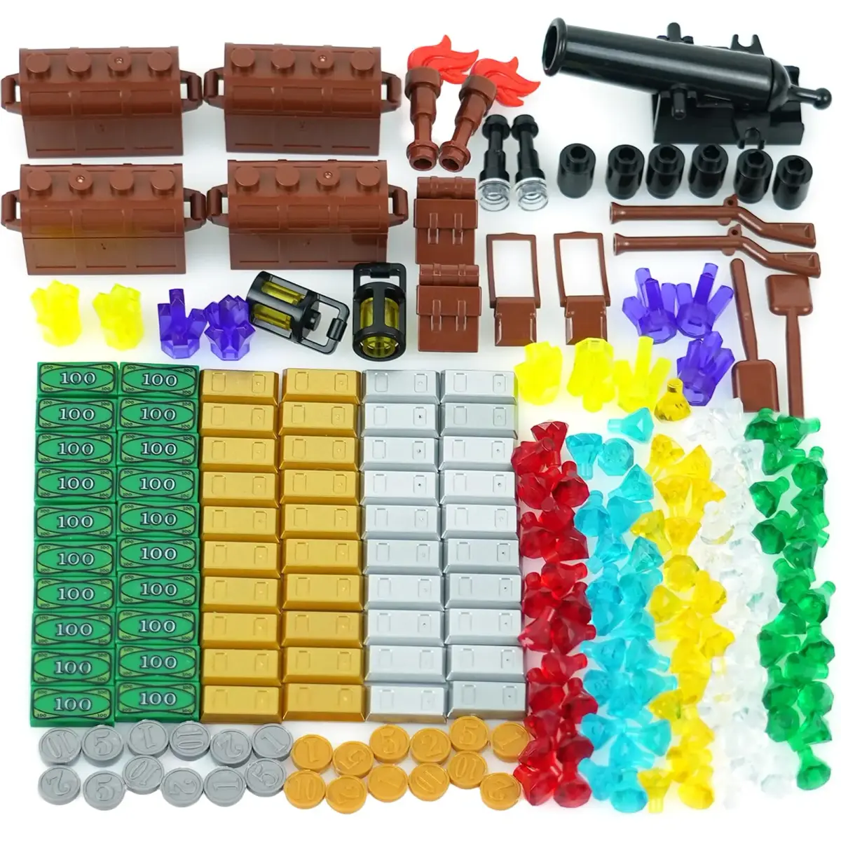 BroTex Pirates Treasure Chest Building Blocks 215 Pieces | STEM Learning Toy for Kids Ages 6+ - main product image