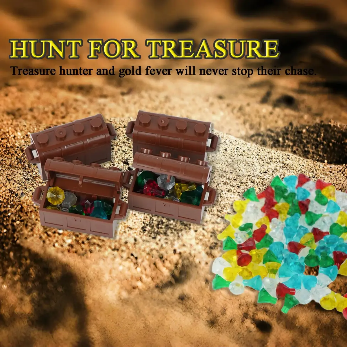 BroTex Pirates Treasure Chest Building Blocks 215 Pieces | STEM Learning Toy for Kids Ages 6+ - view 7