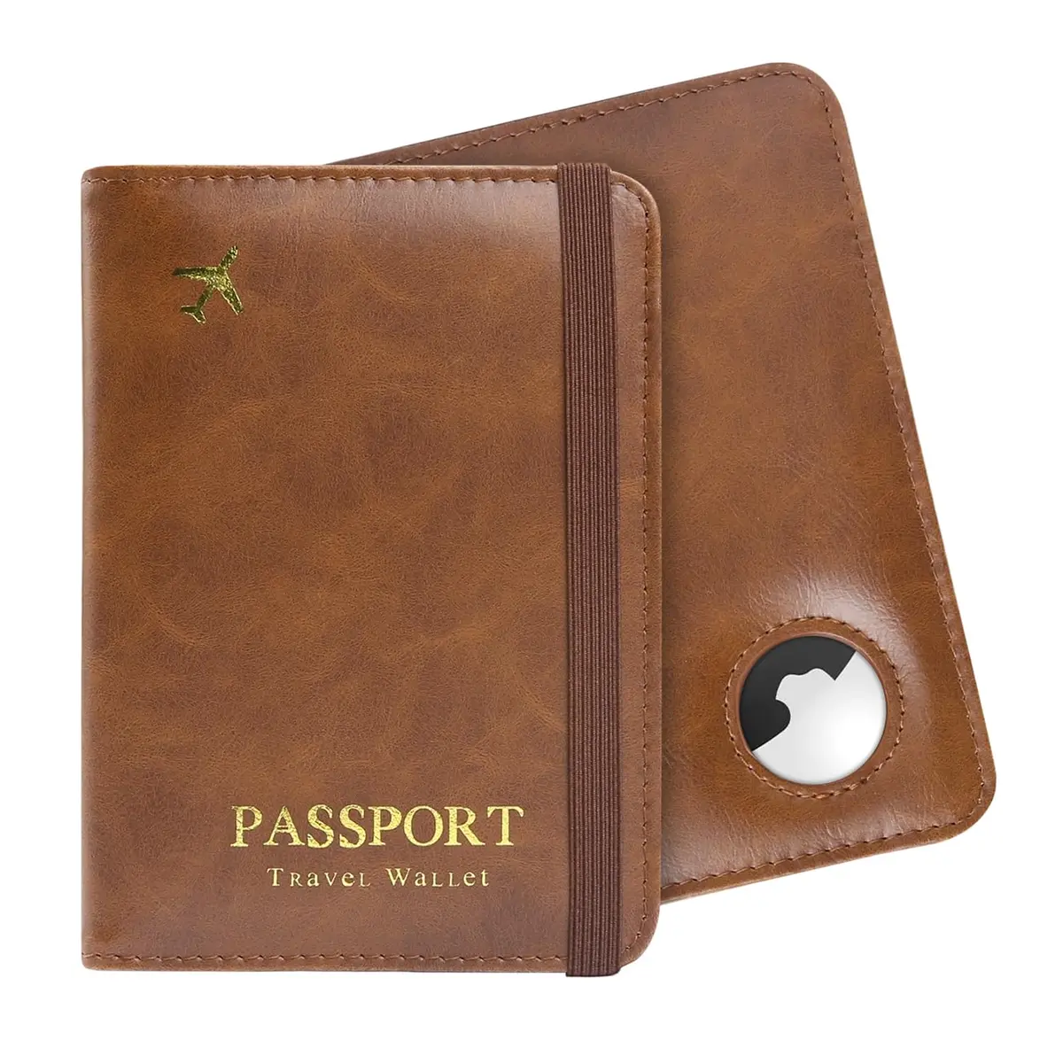 ILIYAH Passport Cover Travel Wallet RFID Blocking Waterproof Brown | Unisex Travel Accessory - main product image