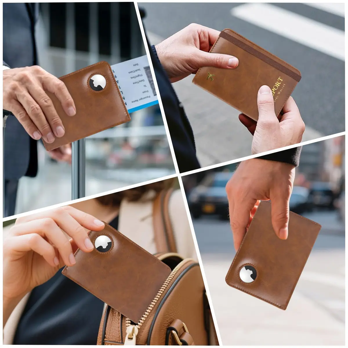 ILIYAH Passport Cover Travel Wallet RFID Blocking Waterproof Brown | Unisex Travel Accessory - view 6