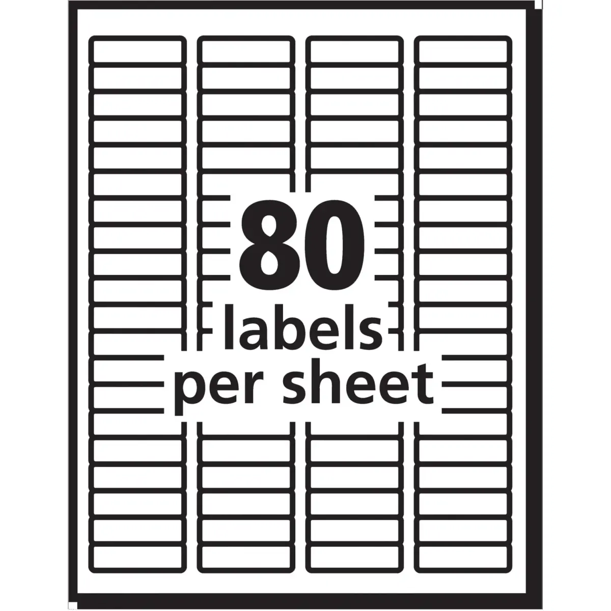 Avery Matte Clear Return Address Labels 0.5" x 1.75" (Pack of 5, 800 Labels Total) | Sure Feed Technology for Laser Printers - view 8