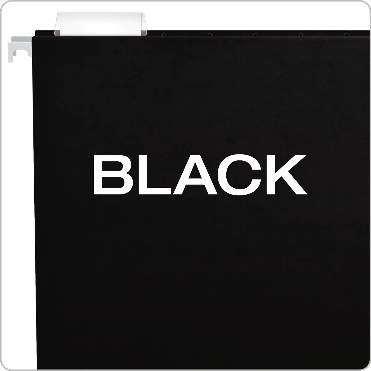 Pendaflex Recycled Hanging Folders Letter Size | Black 1/5 Cut, Pack of 10 - view 4