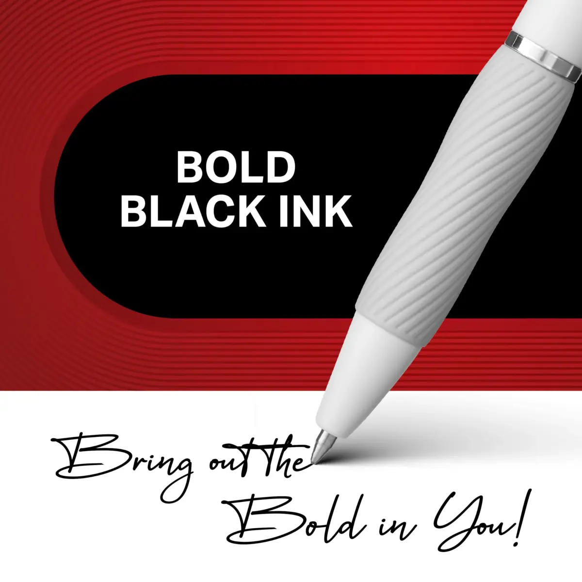 SHARPIE S-Gel Gel Pens, Pearl White Body, Black Ink, Medium Point (0.7mm), Pack of 144 | Smooth Ink Flow for Students & Office - view 3