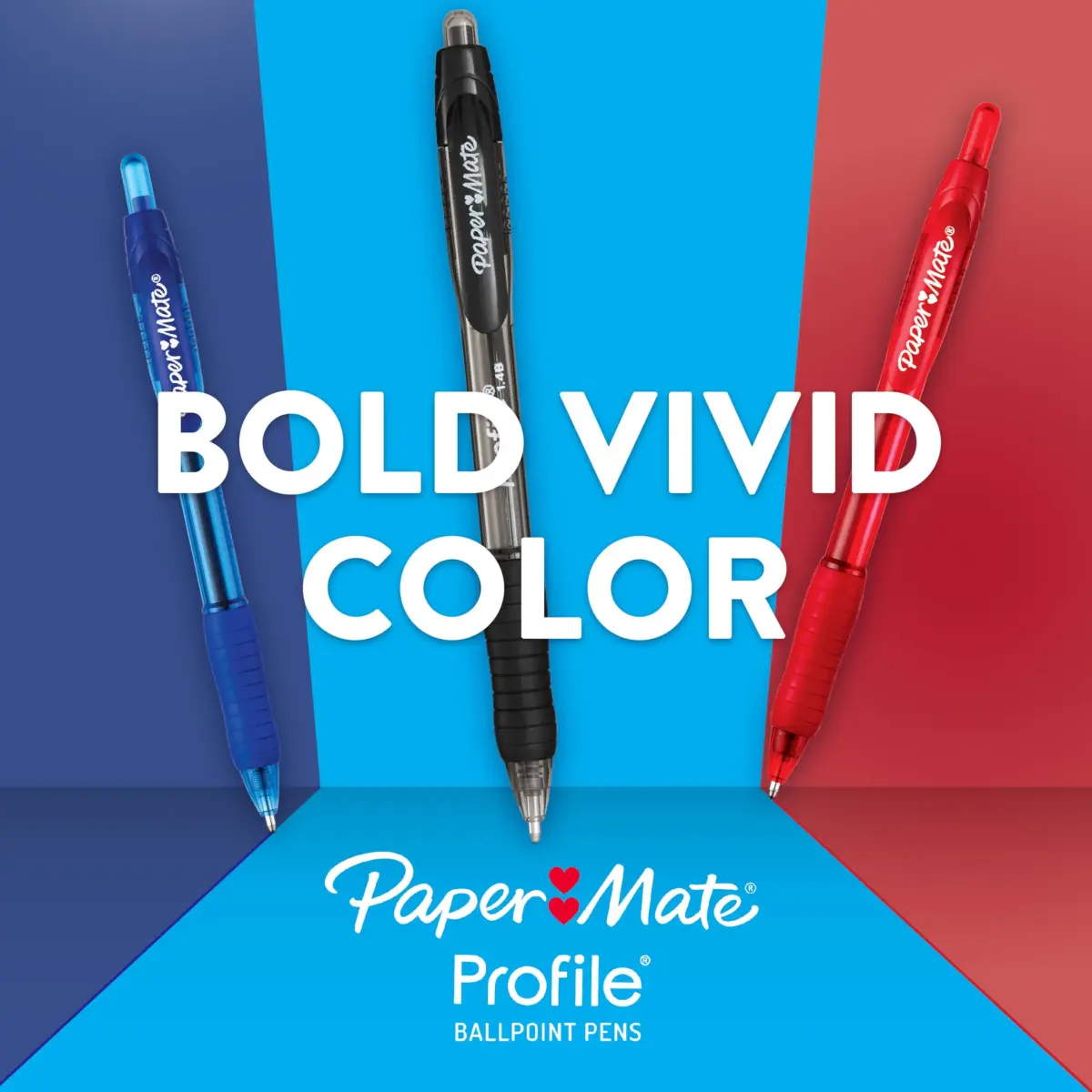 Paper Mate Profile Retractable Ballpoint Pens, Bold (1.4mm) Point, Purple Ink, 12 Count Pack - view 3
