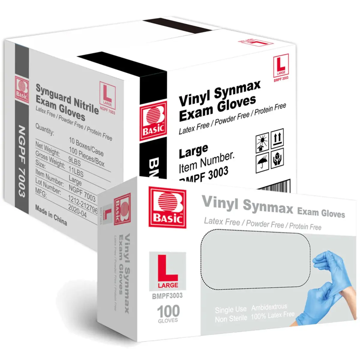 Intco Vinyl Gloves Medium | Powder-Free, Latex-Free Exam Gloves for Medical & Food Use - main product image