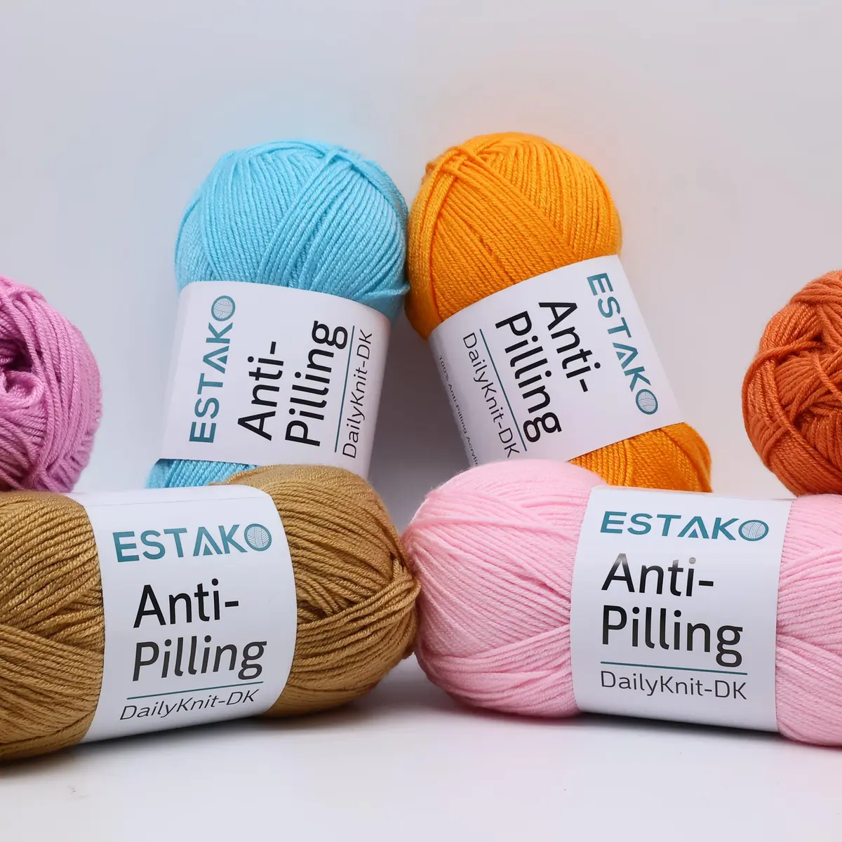 Estako DailyKnit-DK Anti-Pilling Acrylic Yarn 100g | Baby DK Weight, Dark Grey, Soft & Durable - view 6