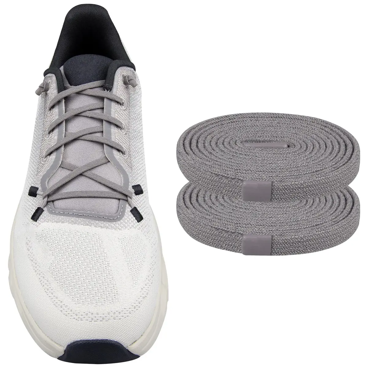 Endoto Flat Elastic Shoelaces for ON Cloudtilt Shoes, 66cm (26 Inch) Rock Solid | No-Tie Secure Fit - main product image