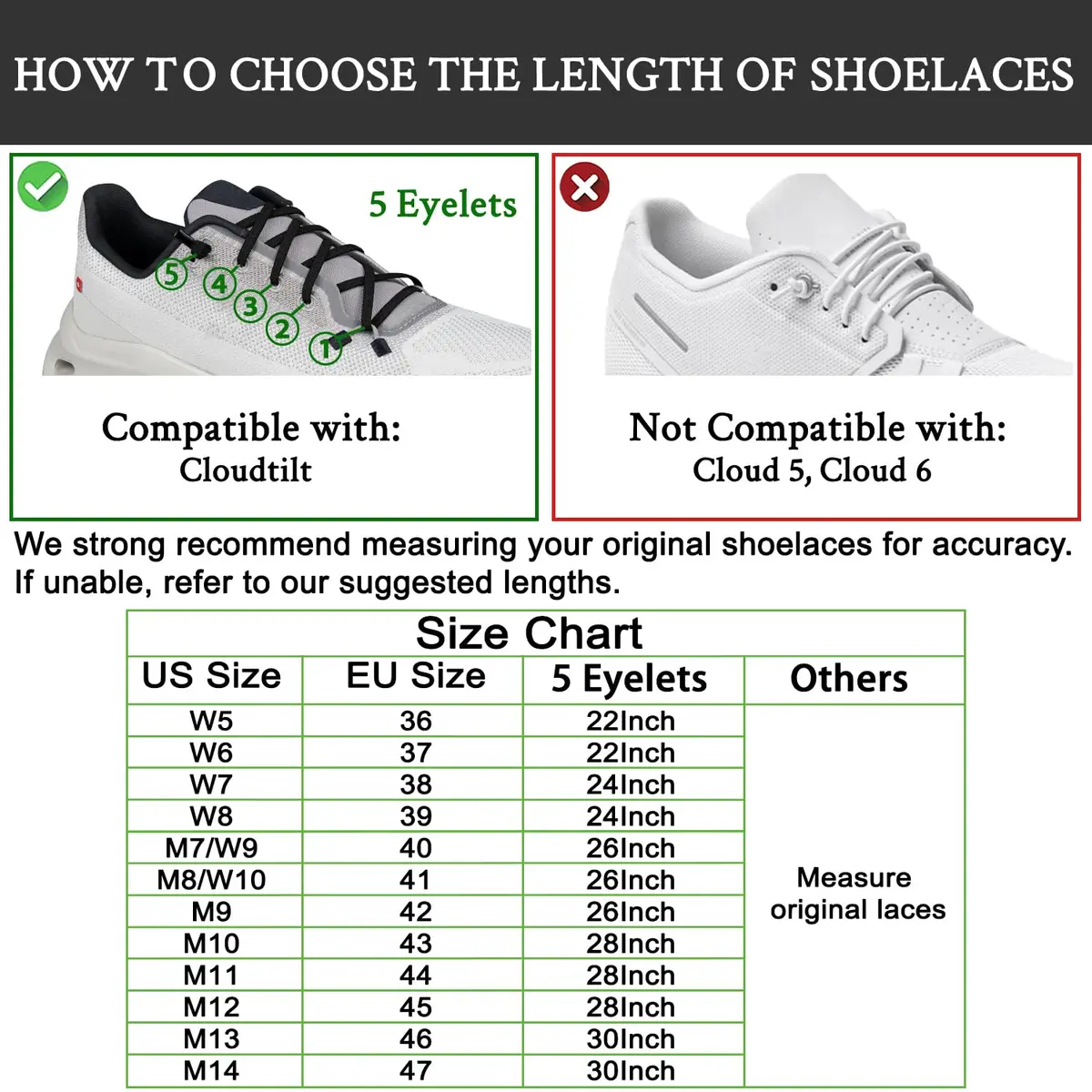 Endoto Flat Elastic Shoelaces for ON Cloudtilt Shoes, 66cm (26 Inch) Rock Solid | No-Tie Secure Fit - view 2