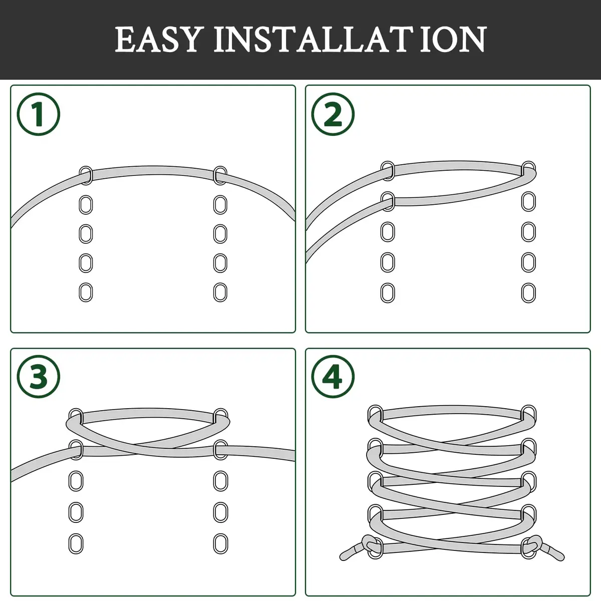 Endoto Dark Gray Elastic Shoelaces for ON Cloudtilt Shoes, 61cm (24 Inch) | No-Tie Secure Fit - view 4
