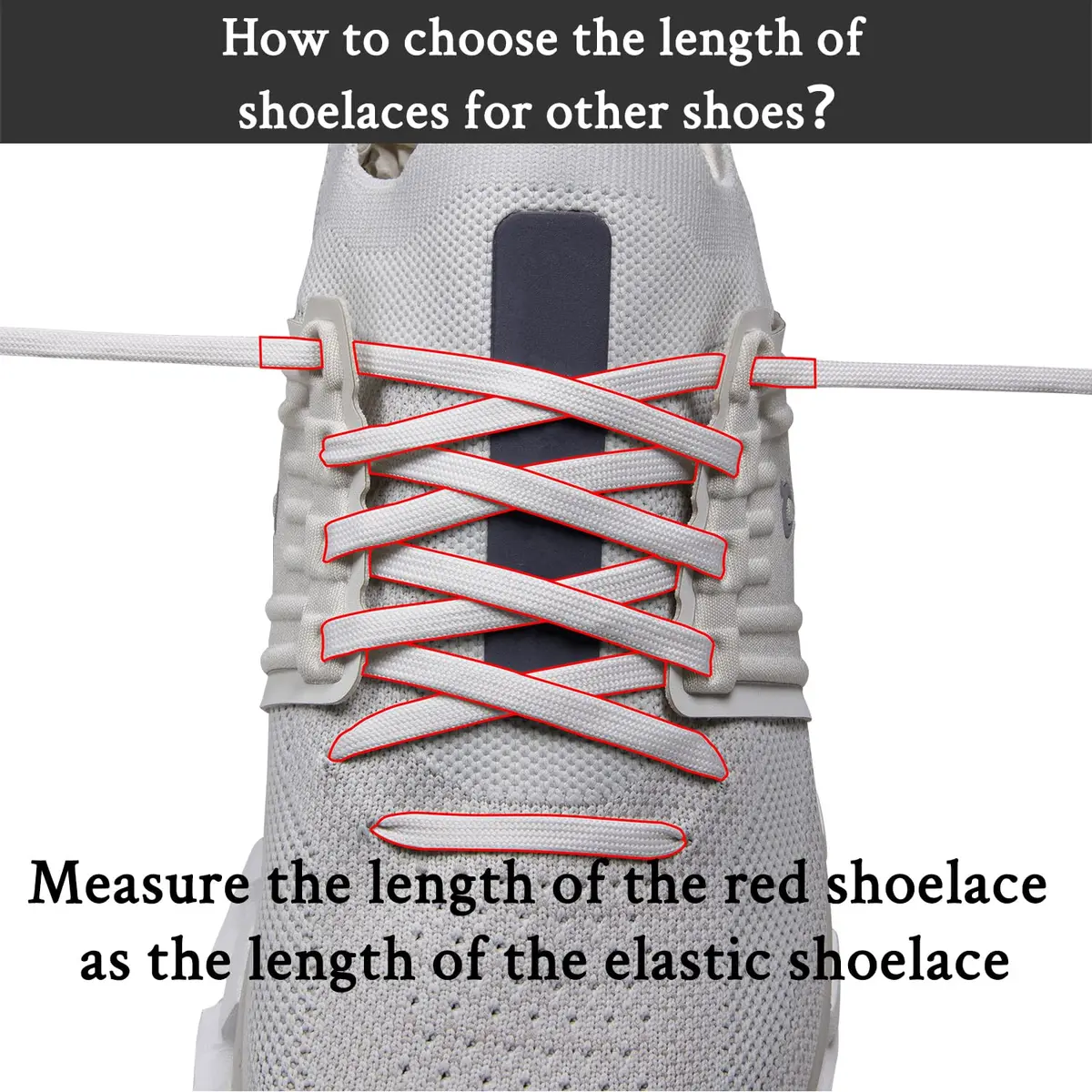 Endoto Dark Gray 22 Inch (55.88 cm) Replacement Shoelaces for ON Cloudtilt Shoes | Silicone-Sealed Ends for Durability - view 6
