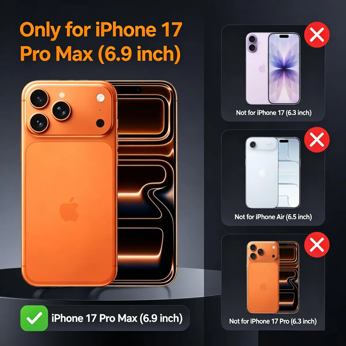 Lunivop for iPhone 17 Pro Max Case Metal Heavy Duty Military Silver | 20 FT Drop & Built-in Screen Protector - view 3