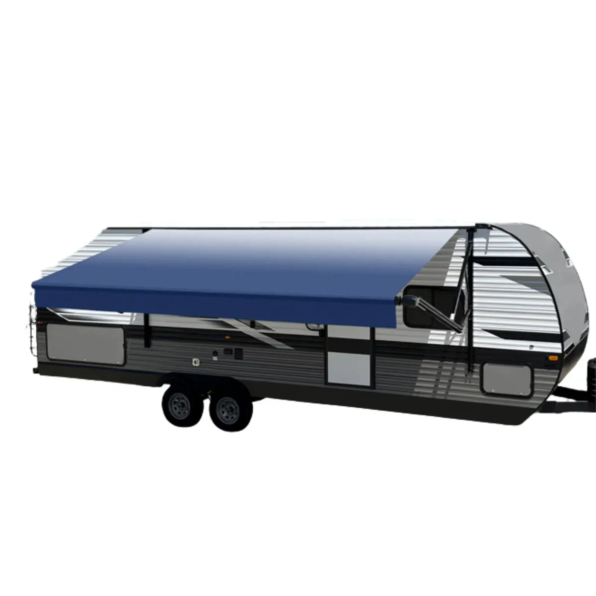 Velarium 12' RV Vinyl Canopy Blue Fade | Heavy-Duty 13.5oz 3-Ply, Cold & Crack-Resistant (Fabric Size 11' 2) - main product image