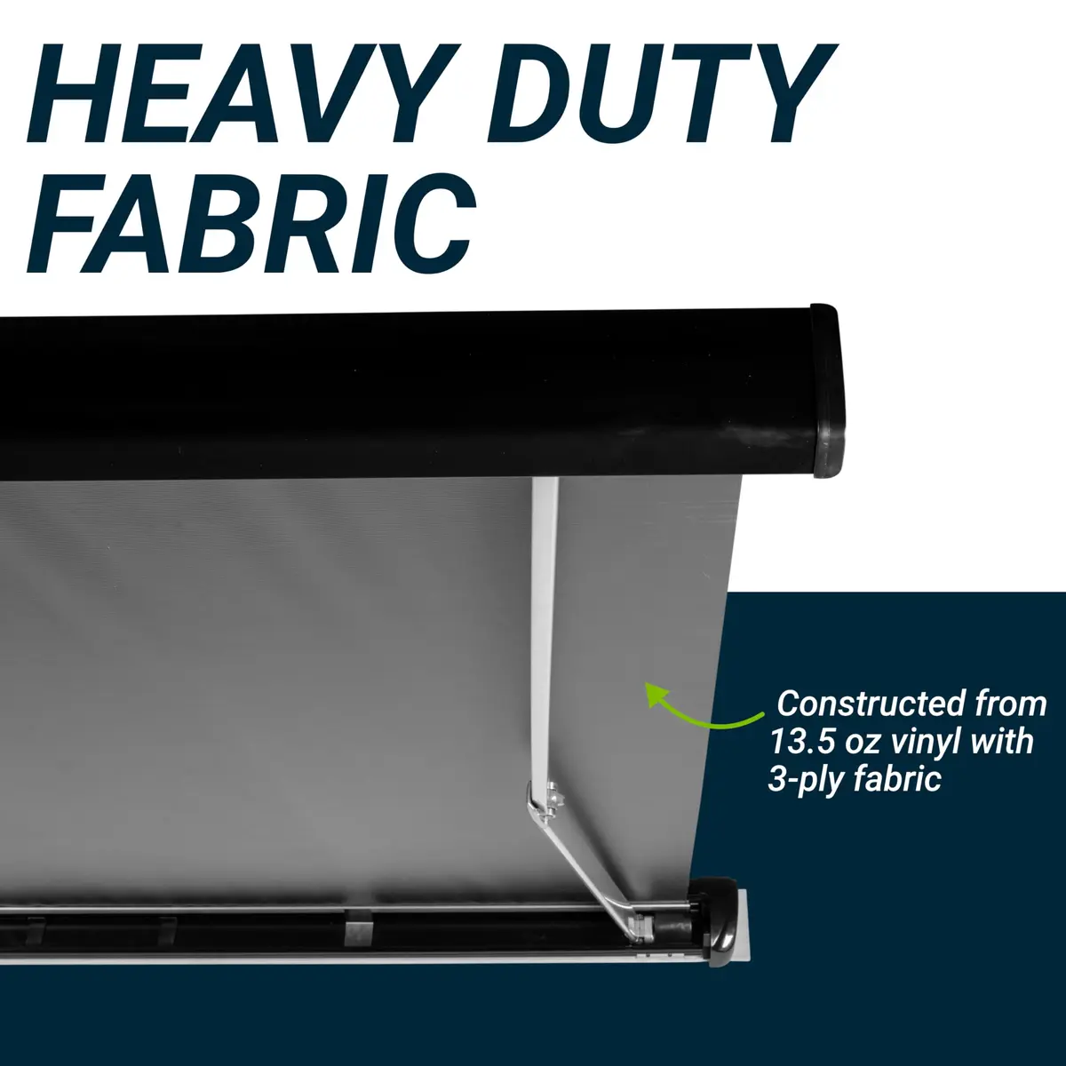 Velarium 12' RV Vinyl Canopy Blue Fade | Heavy-Duty 13.5oz 3-Ply, Cold & Crack-Resistant (Fabric Size 11' 2) - view 3