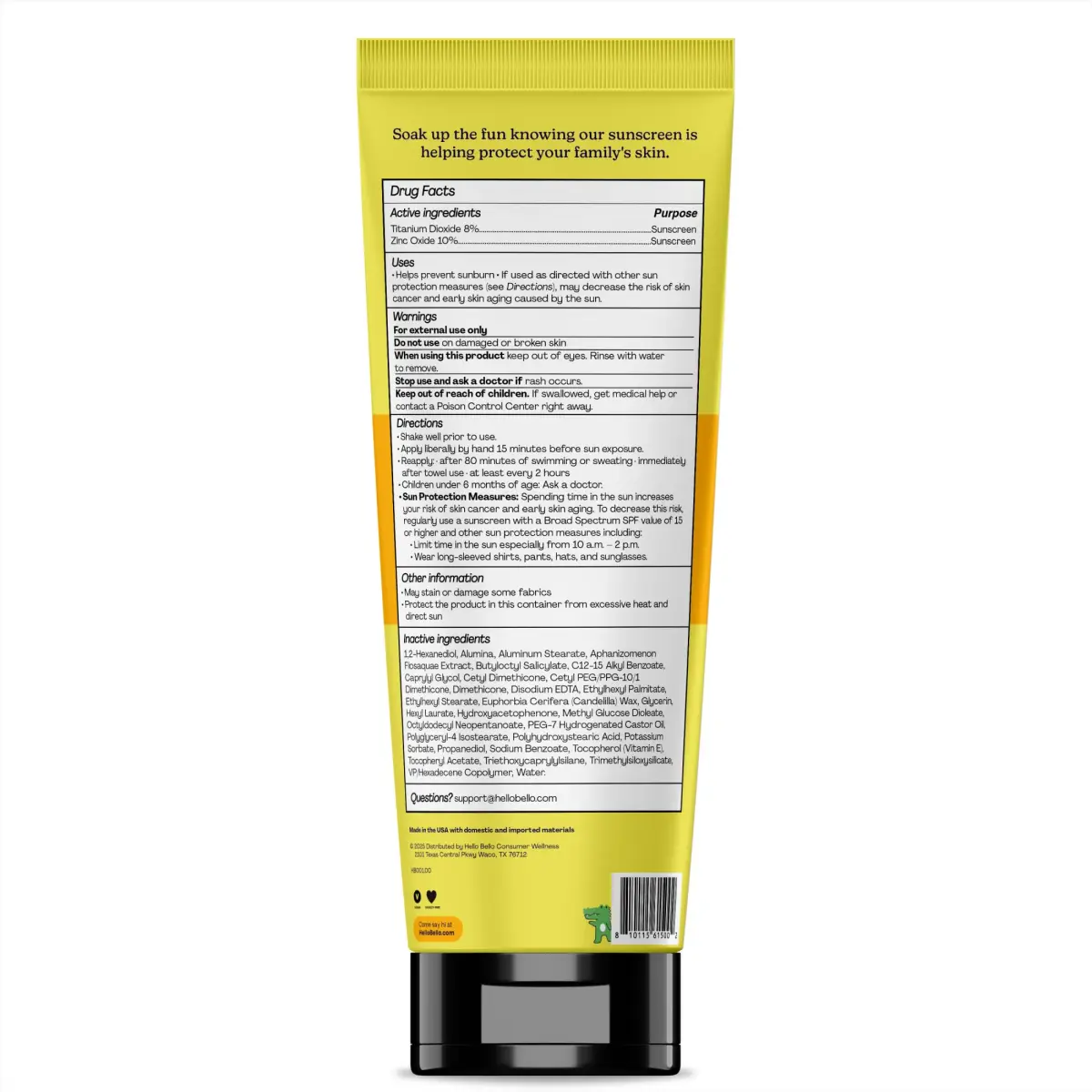 Hello Bello Kids Mineral Sunscreen Lotion SPF 50 | 148ml (5oz) | Gentle, Chemical Sunscreen-Free Protection - view 5