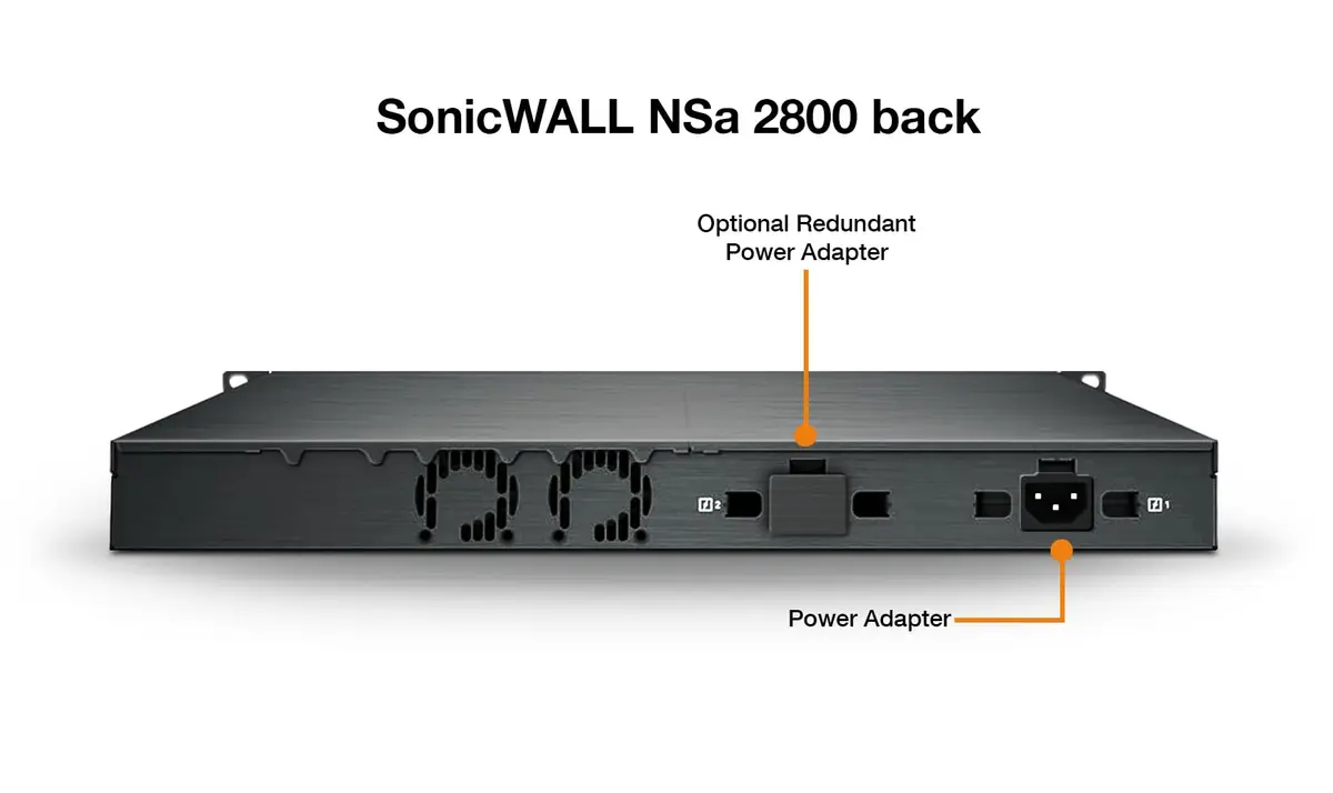 SonicWall NSA 2800 8 Gbps Firewall High Availability Unit NGFW | Enterprise Threat Prevention - view 7