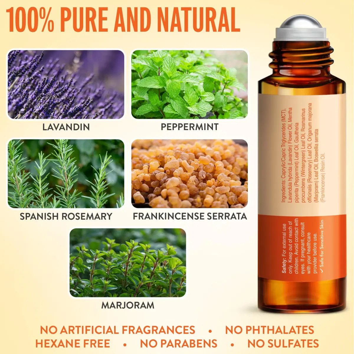 UpNature Head Bliss Essential Oil Roll On Stick 10ml (0.33 Fl Oz) | Soothing Cooling Comfort for Tension Headaches - view 3