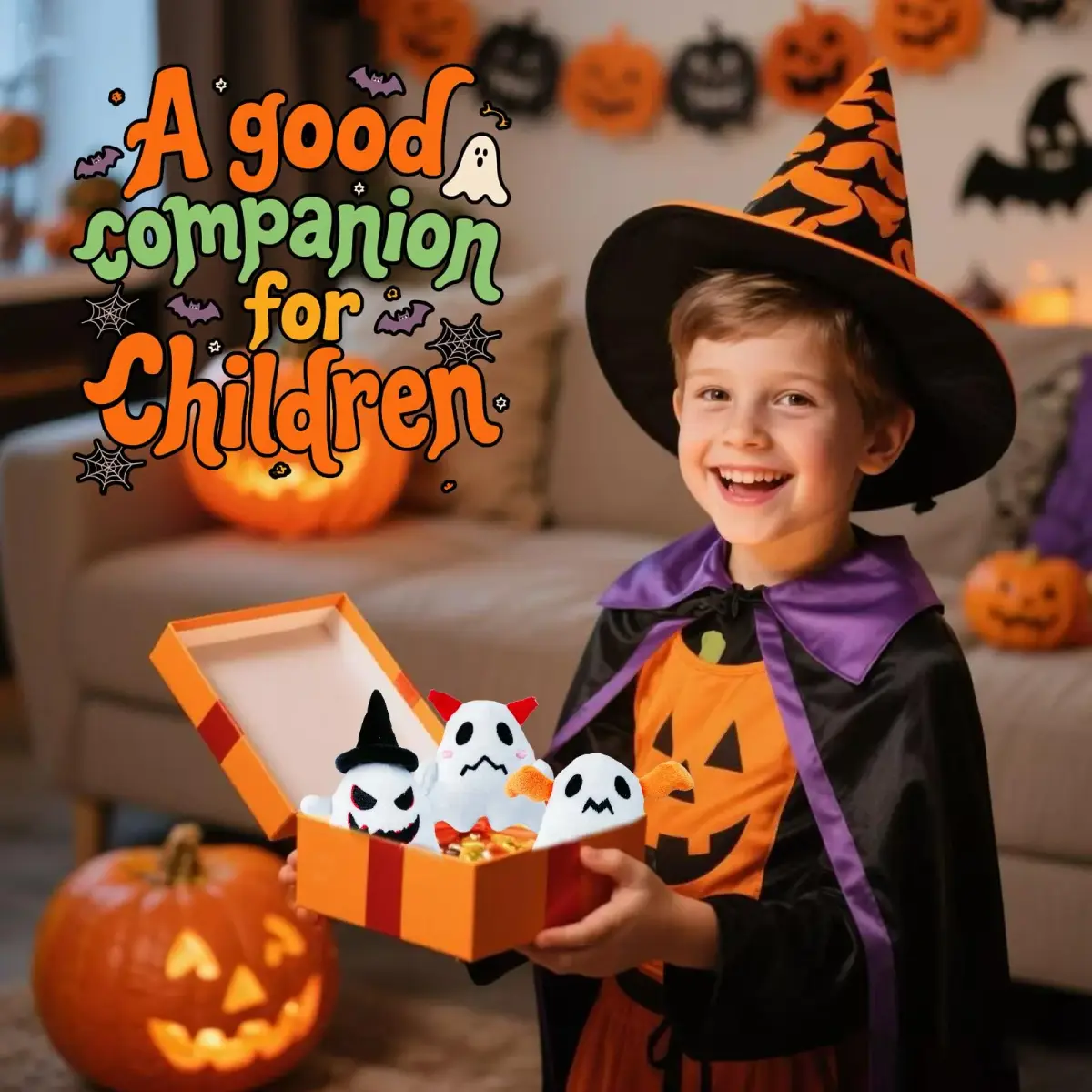 Rdogeia 18PCS Halloween Ghost Plush Toy Set | Bulk Goodie Bag Fillers for Kids - view 4
