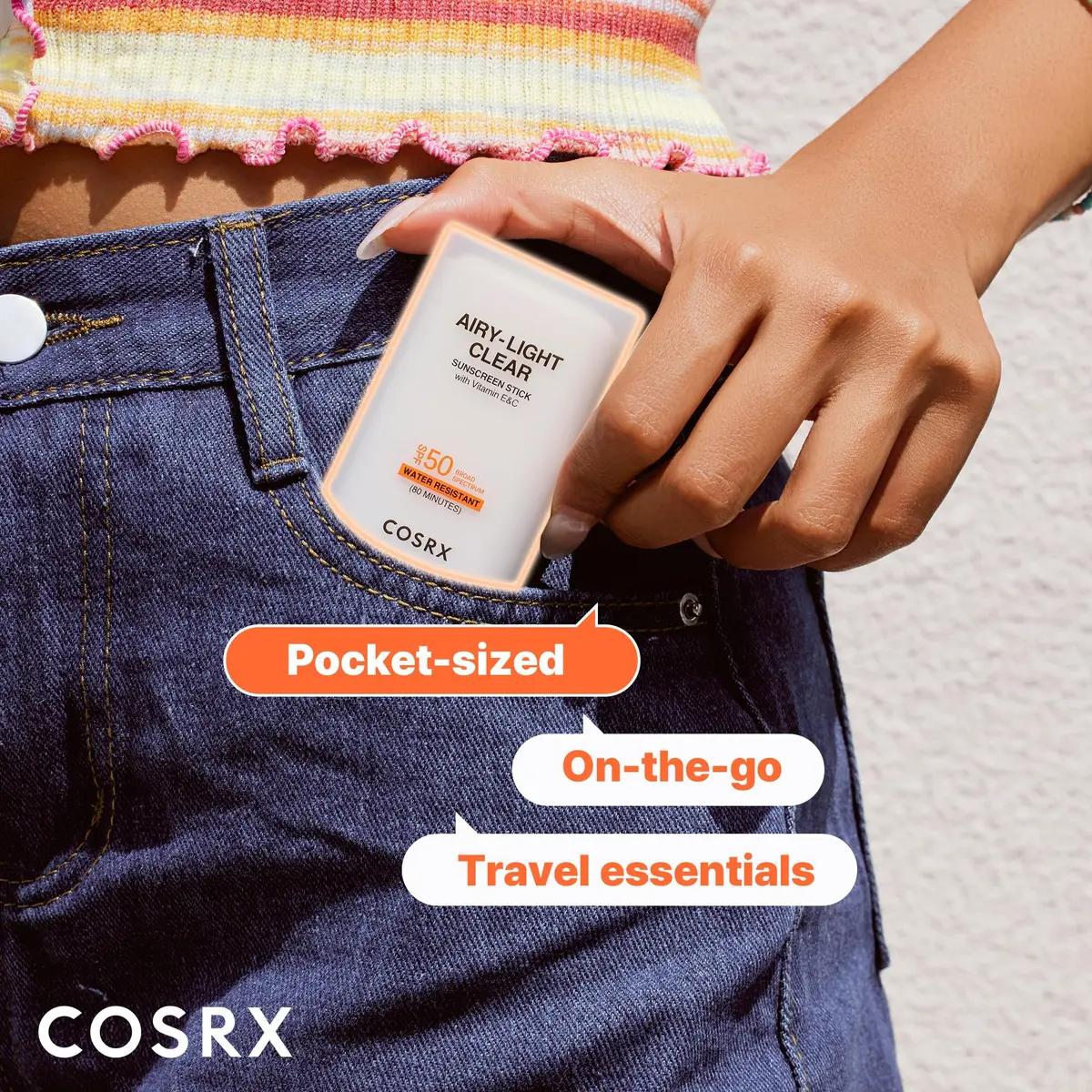 COSRX Airy-Light Clear Sunscreen Stick SPF 50 0.67 oz | Broad Spectrum UV Protection, Matte Finish, No White Cast - view 6