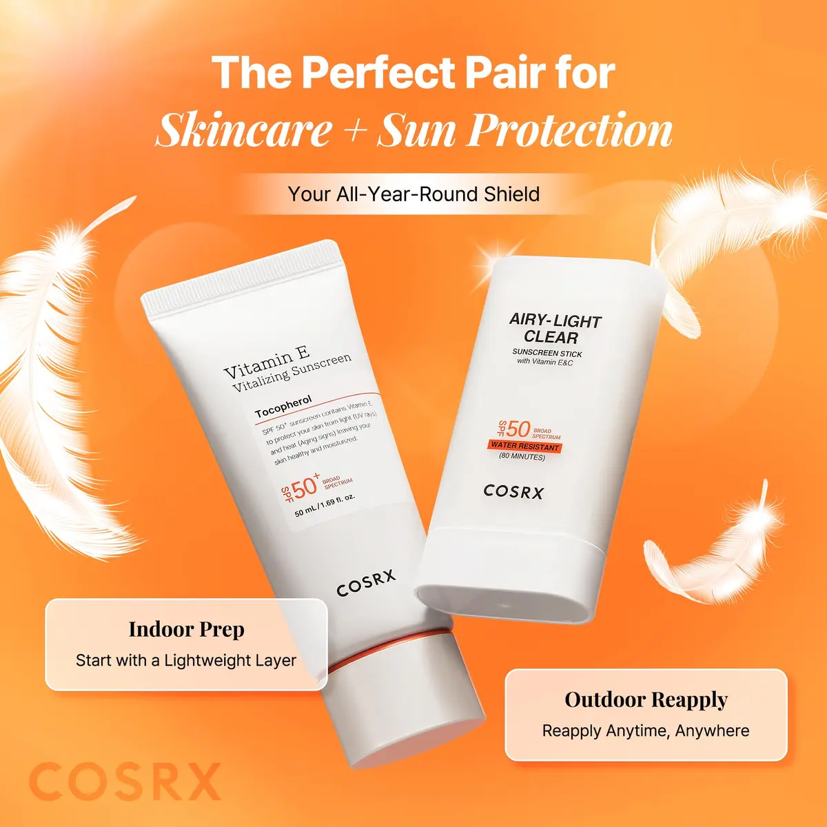 COSRX Airy-Light Clear Sunscreen Stick SPF 50 0.67 oz | Broad Spectrum UV Protection, Matte Finish, No White Cast - view 7