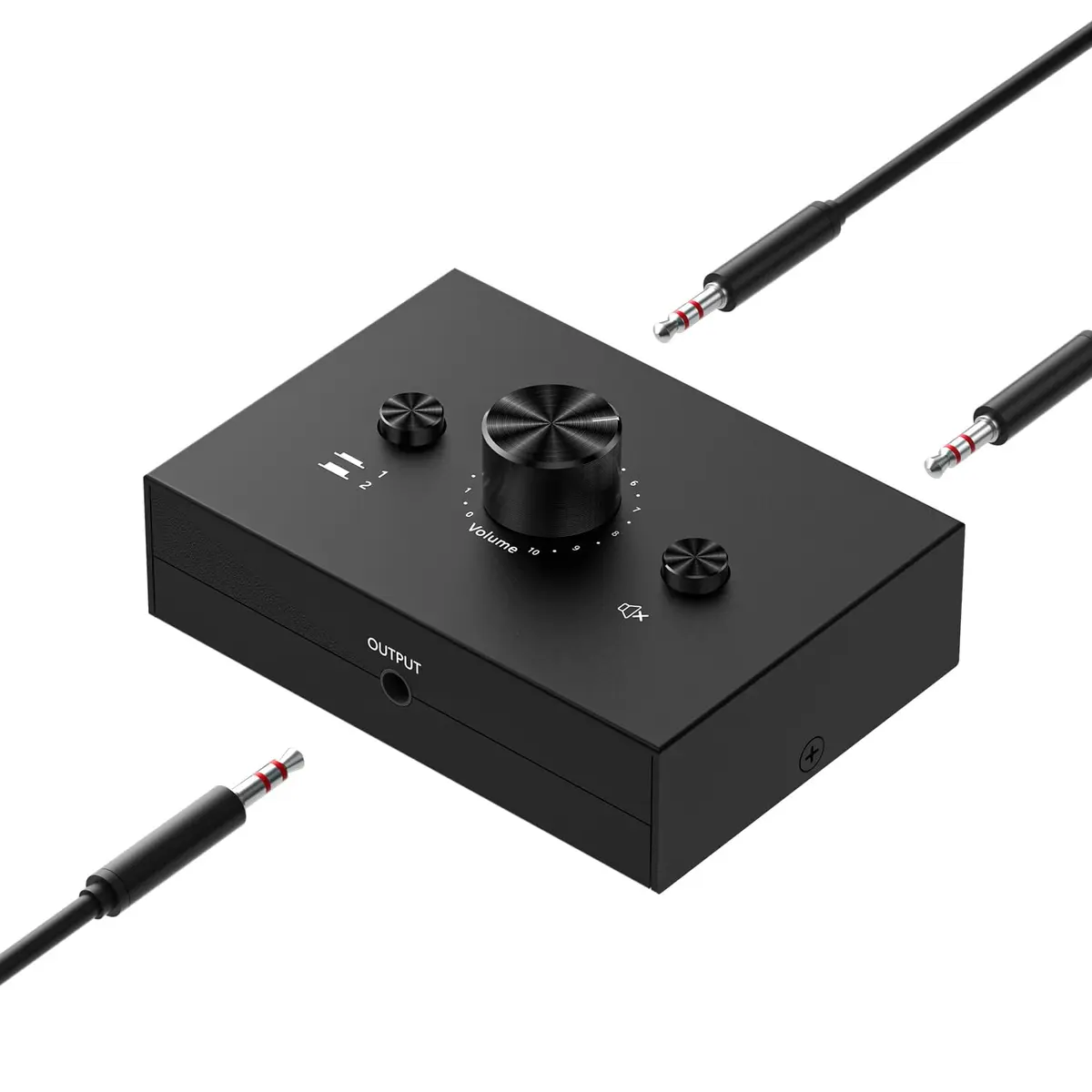 Y.D.F 3.5mm Stereo Audio Switch (2 in 1 Out) Passive Selector for PC Phone Laptop - main product image
