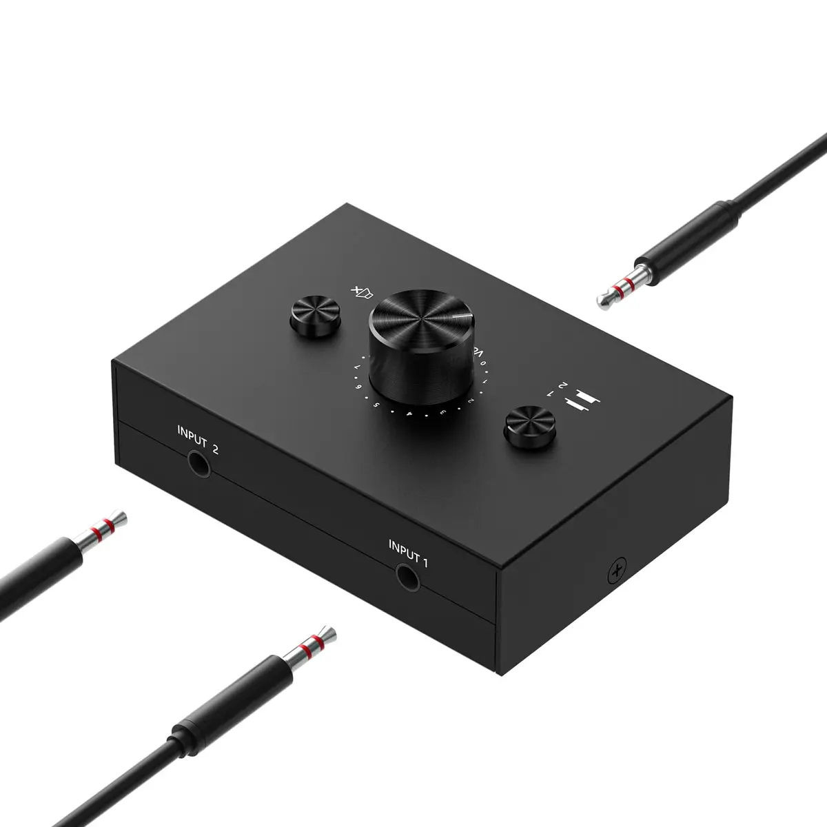 Y.D.F 3.5mm Stereo Audio Switch (2 in 1 Out) Passive Selector for PC Phone Laptop - view 2